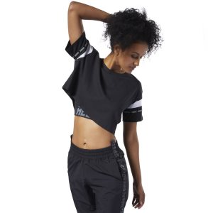 Reebok Meet You There Colorblock T Shirt Damen - Schwarz - DE 350-TIM